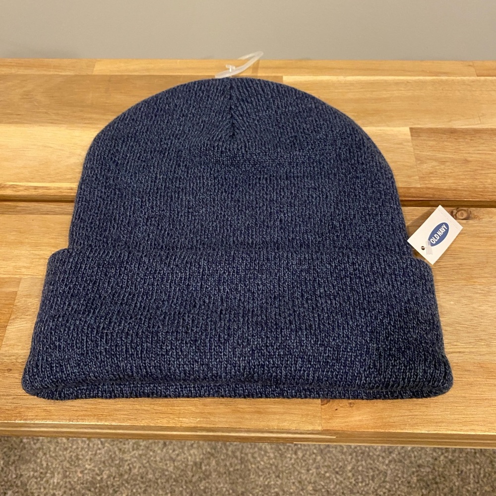 Blue Heathered Beanie Toque